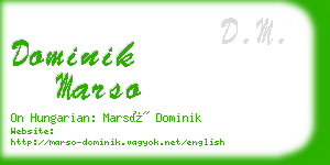 dominik marso business card